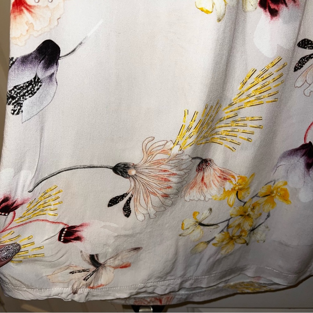 Jaase Juliette Bombay Wide Leg Floral Multicolor Pants Sz XS - Picture 5 of 10